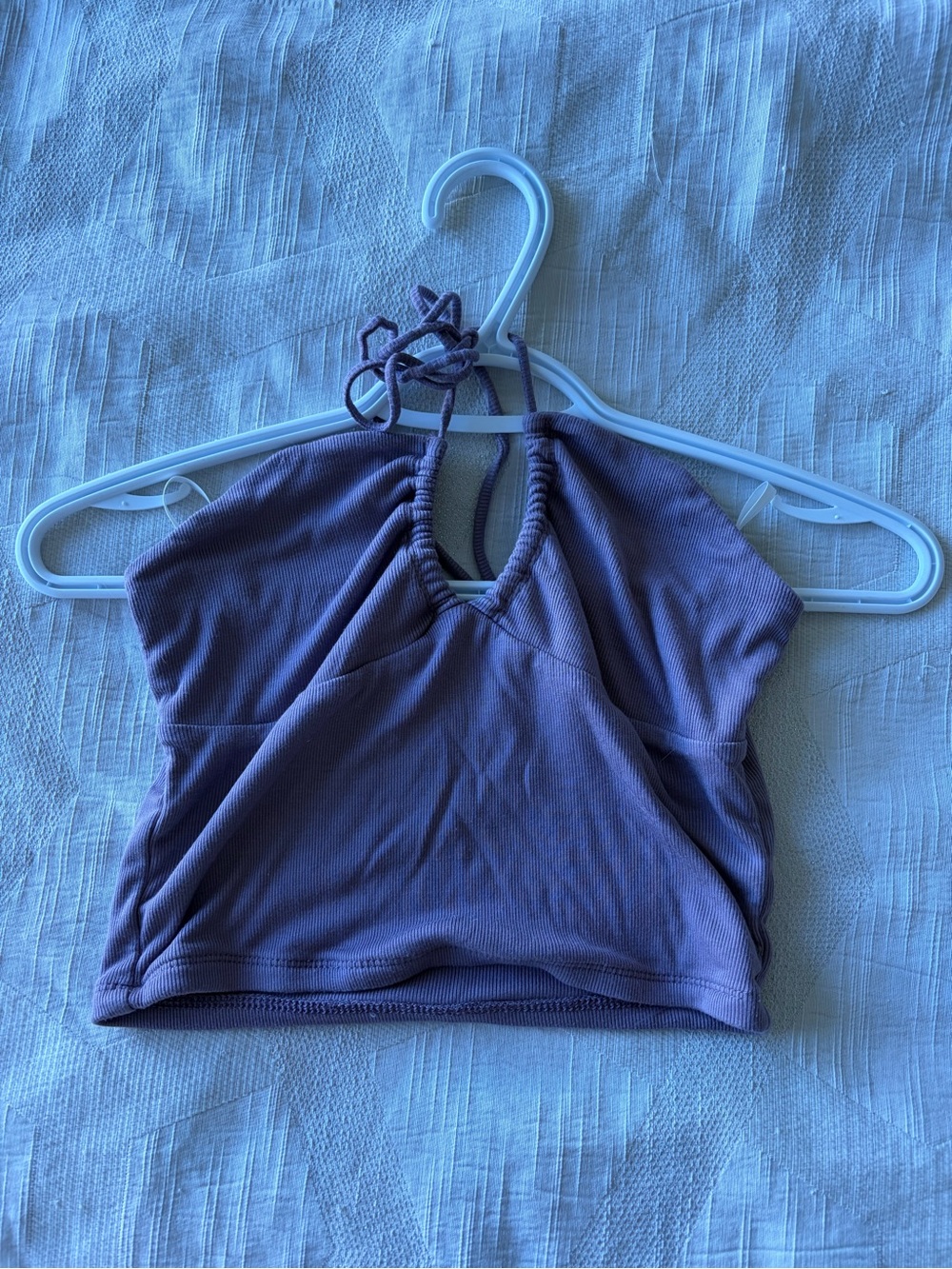 Purple Halter Crop Top - Women Aritzia